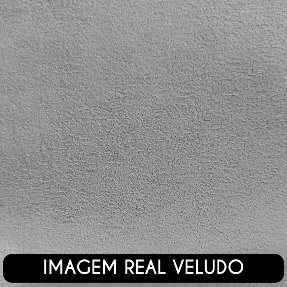 Poltrona Para Sala De Estar Orgânica Kit Com 2 Garbin K04 Veludo Cinza - Mpozenato - 4