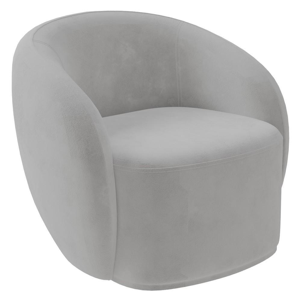 Poltrona Para Sala De Estar Orgânica Kit Com 2 Garbin K04 Veludo Cinza - Mpozenato - 9