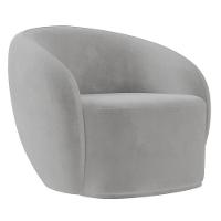 Poltrona Para Sala De Estar Orgânica Kit Com 2 Garbin K04 Veludo Cinza - Mpozenato - 5