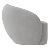 Poltrona Para Sala De Estar Orgânica Kit Com 2 Garbin K04 Veludo Cinza - Mpozenato - 6