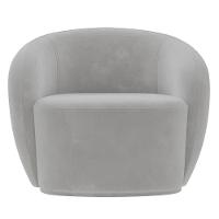 Poltrona Para Sala De Estar Orgânica Kit Com 2 Garbin K04 Veludo Cinza - Mpozenato - 7