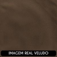 Poltrona Para Sala De Estar Decorativa Kit Com 2 Maggie K04 Veludo Marrom - Mpozenato - 5