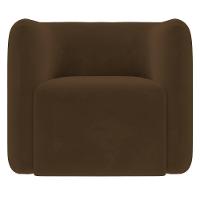 Poltrona Para Sala De Estar Decorativa Kit Com 2 Maggie K04 Veludo Marrom - Mpozenato - 7