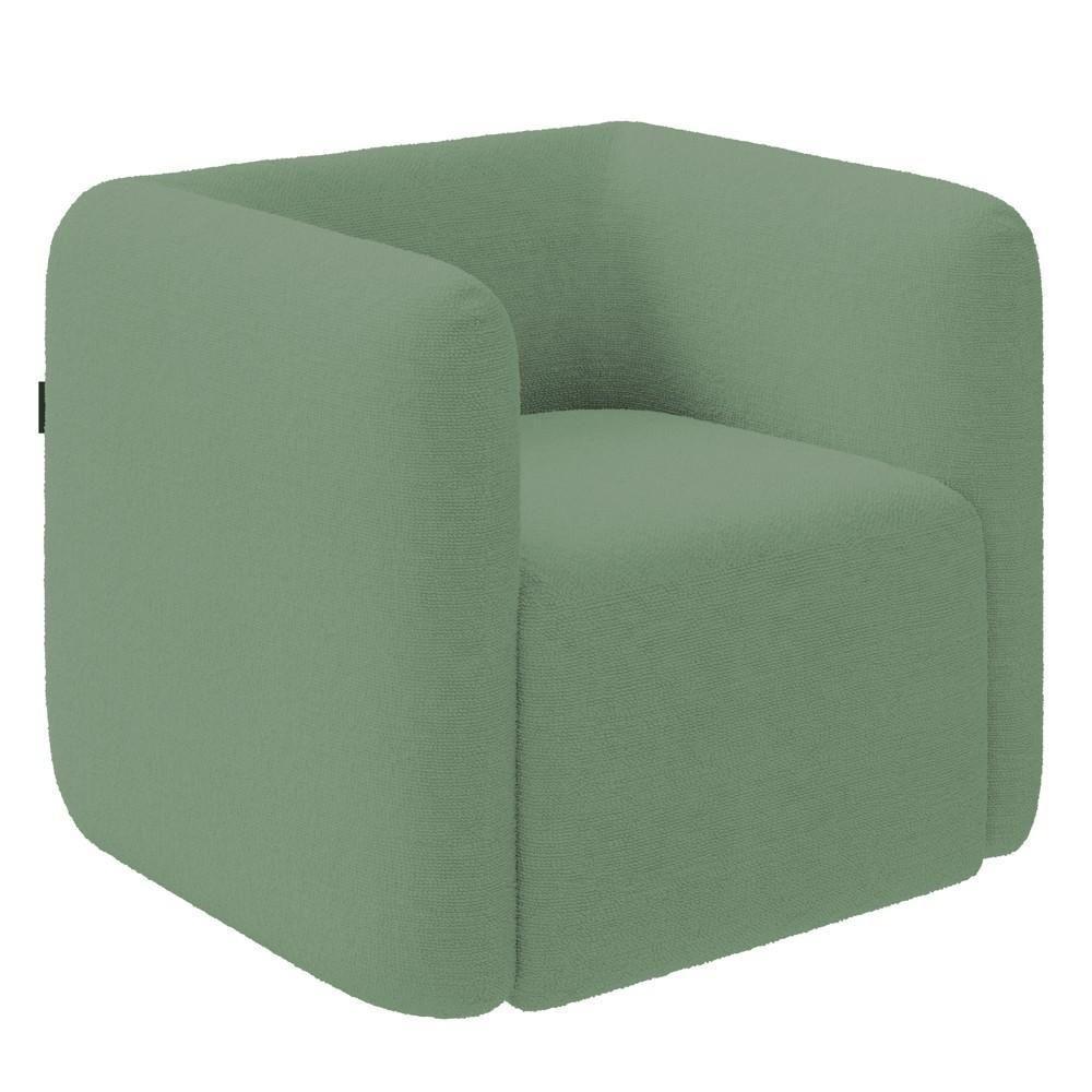 Poltrona Para Sala De Estar Decorativa Kit Com 2 Maggie K04 Bouclê Verde - Mpozenato - 9