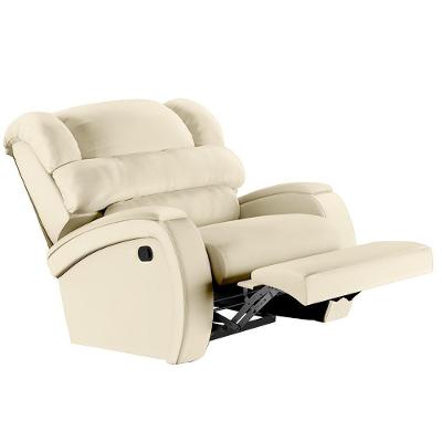 Poltrona Do Papai Reclinável Kalie Manual Gatilho Fh9 Pu Bege - Mpozenato