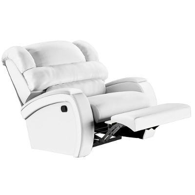 Poltrona Do Papai Reclinável Kalie Manual Gatilho Fh9 Pu Branco - Mpozenato