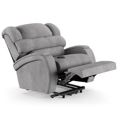 Poltrona Do Papai Reclinável Kalie Elevação Lift Elétrico Fh9 Linho Cinza - Mpozenato