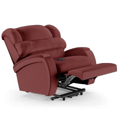 Poltrona Do Papai Reclinável Kalie Elevação Lift Elétrico Fh9 Pu Vermelho - Mpozenato