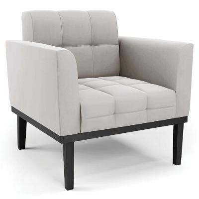 Poltrona Decorativa Ana Veludo Cinza Base Madeira Preto Ibiza