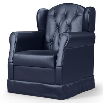 Poltrona De Amamentação Balanço Lucy P04 Sintético Azul Marinho - Mpozenato