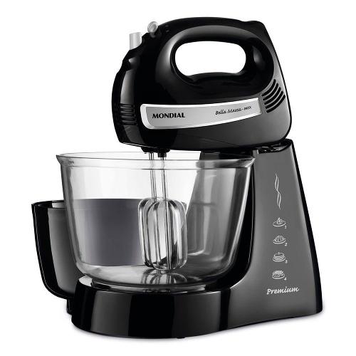 Batedeira Mondial Bella Massa B-23 Np Batedeira-127v-preto/inox