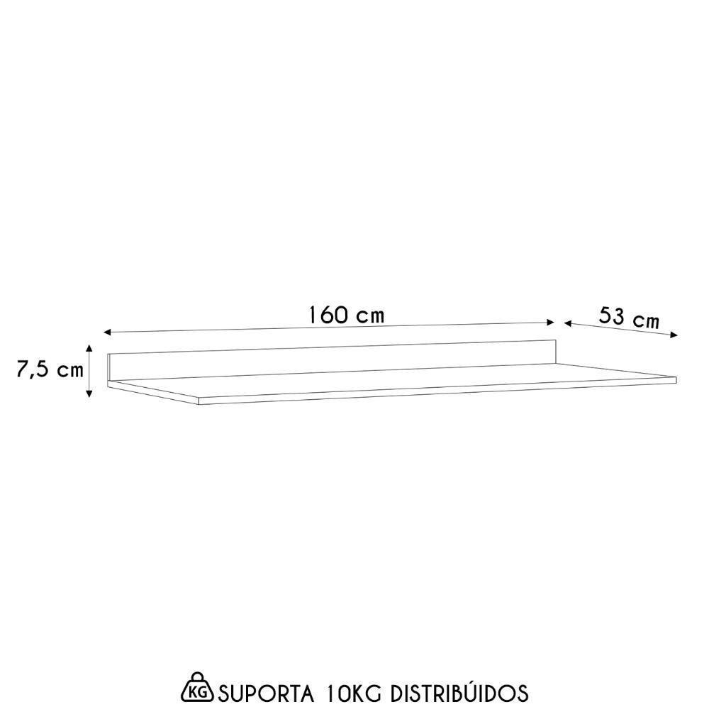 Tampo Para Balcão De Cozinha 160cm Maly N03 Onix - Mpozenato - 4