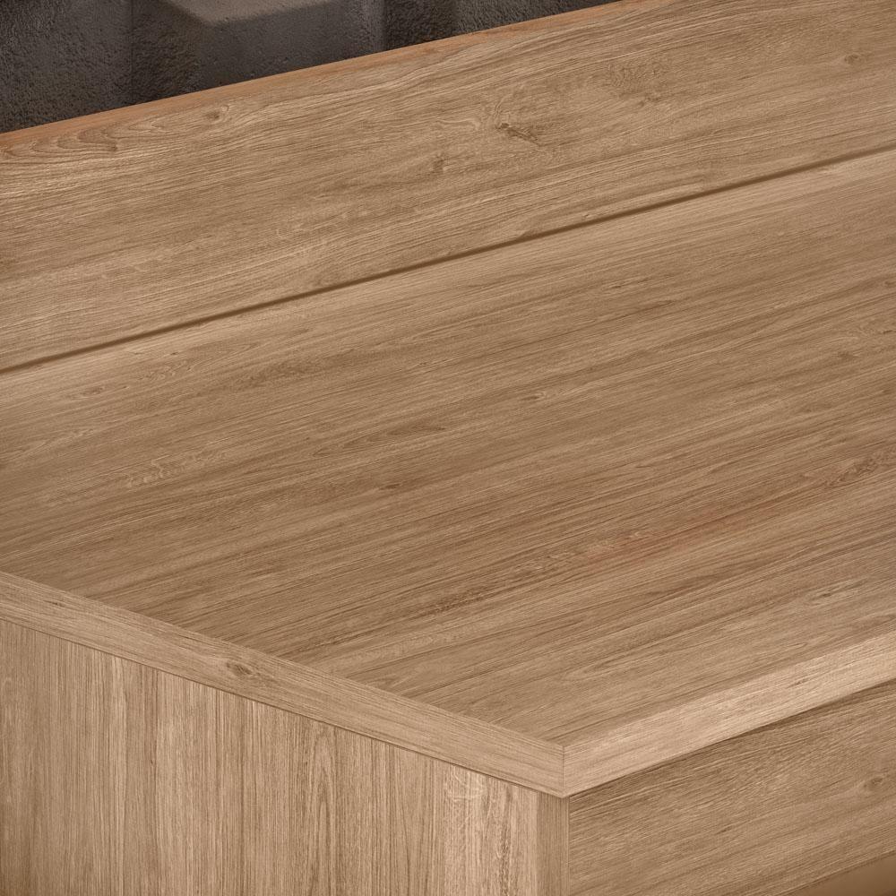 Tampo Para Balcão De Cozinha 100cm Mdp Castanho - Lumil  - 4