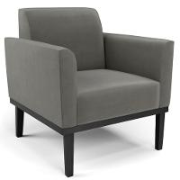 Sofá Namoradeira E 1 Poltrona Base Madeira Preto Maressa Suede Grafite - Ibiza - 6