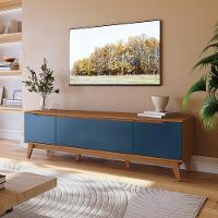 Rack Kappesberg 3 Portas Canela/Azul Profundo 180cm - 1