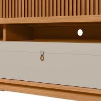 Rack Com Painel Ripado Para Tv 75 Pol. 180cm Golden L06 Nature-off White - Mpozenato - 3