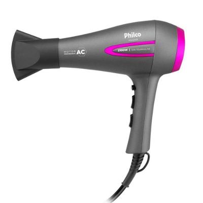 Secador Philco Ions Tourmaline 2100w Cinza/Rosa - 110V