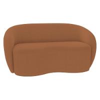 Sofá 2 Lugares Living 160cm E 1 Poltrona Giratória Garbin K04 Bouclê Terracota - Mpozenato - 10