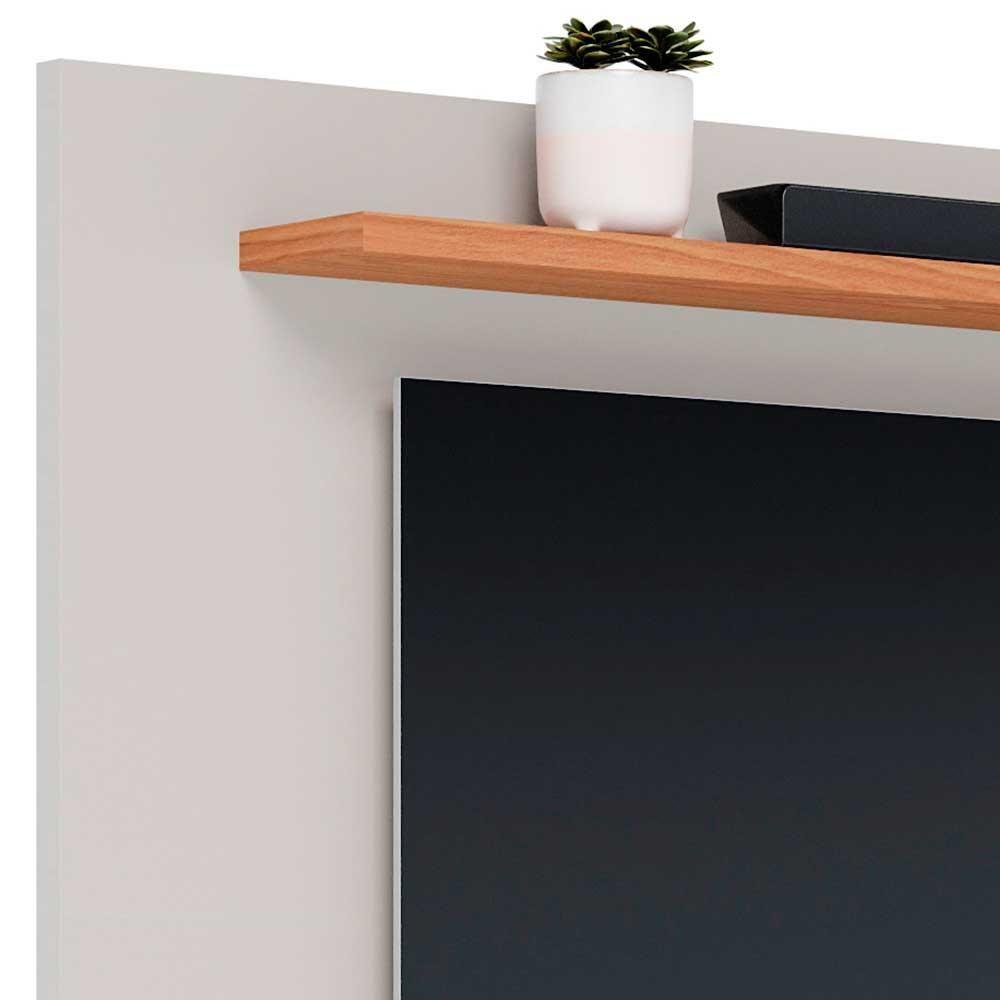 Rack Para Sala Norena Com Painel Para Tv 70 Pol. Amélie C05 Off White Matte-freijó - Mpozenato - 2
