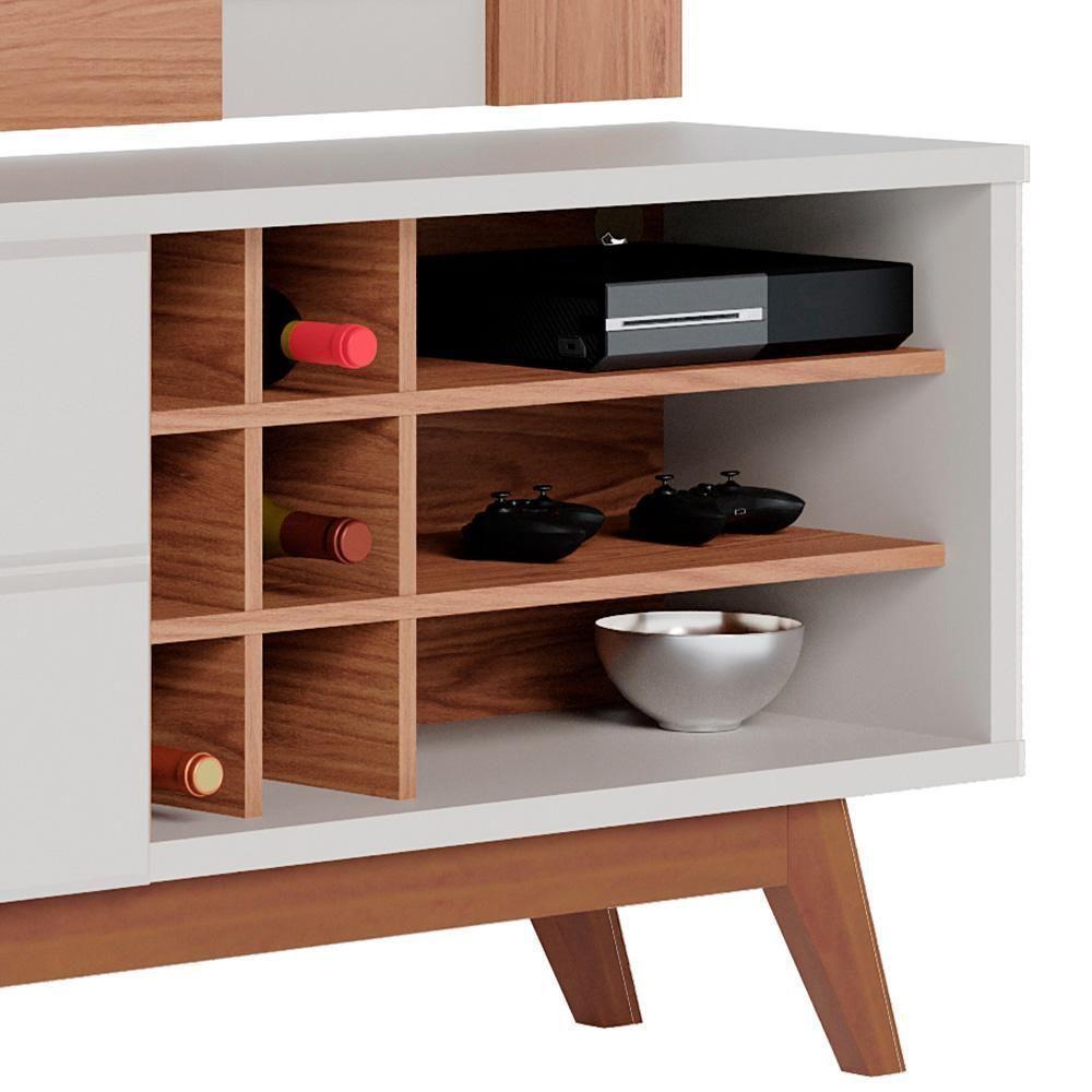 Rack Para Sala Norena Com Painel Para Tv 70 Pol. Amélie C05 Freijó-off White Matte - Mpozenato - 2