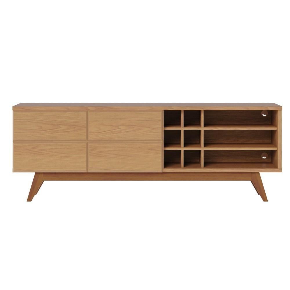 Rack Para Sala Bancada De Tv 70 Pol 180cm Noruega C05 Freijó - Mpozenato - 9