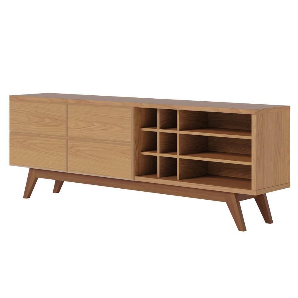 Rack Para Sala Bancada De Tv 70 Pol 180cm Noruega C05 Freijó - Mpozenato - 10