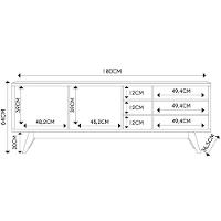 Rack Para Sala Bancada De Tv 70 Pol 180cm Noruega C05 Freijó - Mpozenato