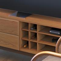 Rack Para Sala Bancada De Tv 70 Pol 180cm Noruega C05 Freijó - Mpozenato - 8