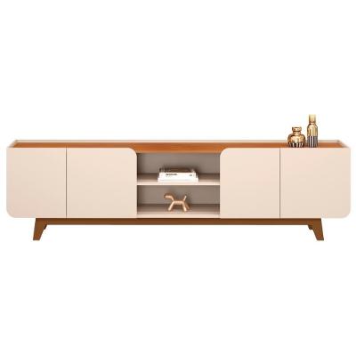 Rack Para Sala Bancada De Tv 75 Pol 220cm Collie D04 Off White-freijó - Mpozenato