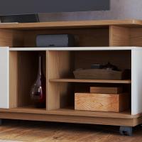 Rack Para Sala Bancada De Tv 75 Pol 180cm Madrid C05 Freijó-off White Matte - Mpozenato - 3