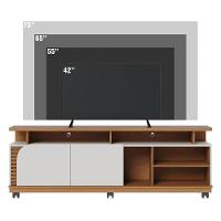 Rack Para Sala Bancada De Tv 75 Pol 180cm Madrid C05 Freijó-off White Matte - Mpozenato - 7