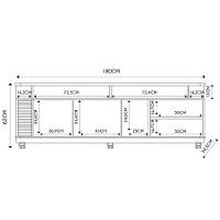 Rack Para Sala Bancada De Tv 75 Pol 180cm Madrid C05 Freijó-off White Matte - Mpozenato - 9