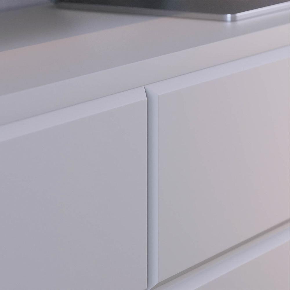 Rack Para Sala Bancada De Tv 70 Pol. 180cm Norena C05 Off White Matte-freijó - Mpozenato - 5