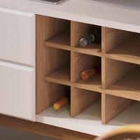 Rack Para Sala Bancada De Tv 70 Pol. 180cm Norena C05 Off White Matte-freijó - Mpozenato - 3