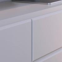 Rack Para Sala Bancada De Tv 70 Pol. 180cm Norena C05 Off White Matte-freijó - Mpozenato - 5