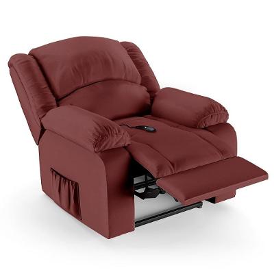 Poltrona Do Papai Reclinável Pietra Controle Power Elétrico Fh9 Pu Vermelho - Mpozenato