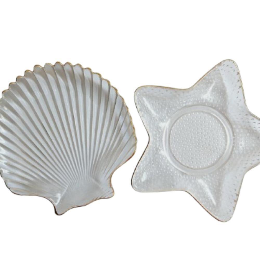 Tijela Duo Concha E Estrela - Centro De Mesa Decorativo Transparente - 1