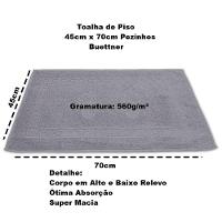 Toalha Piso Buettner Felpudo 100% Algodão Pezinhos 45cmx70cm Cinza Stone - 3