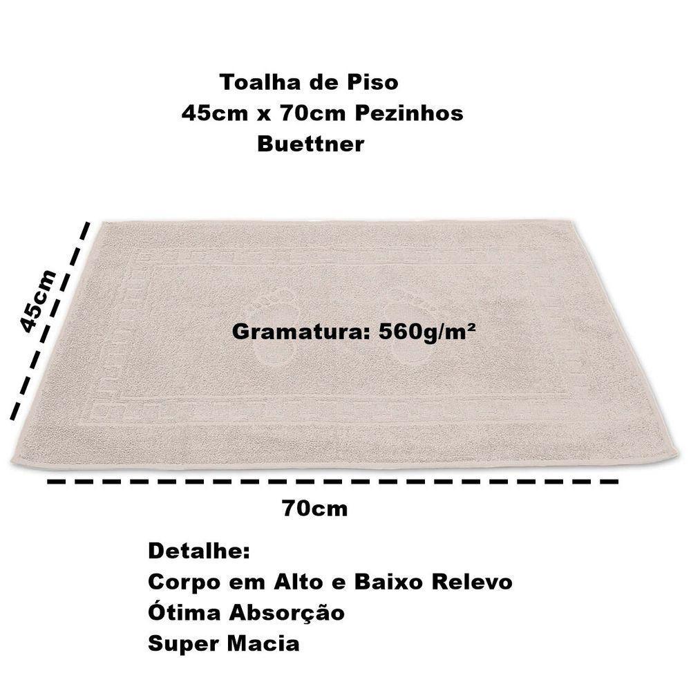 Toalha Piso Buettner Felpudo 100% Algodão Pezinhos 45cmx70cm Fendi - 3