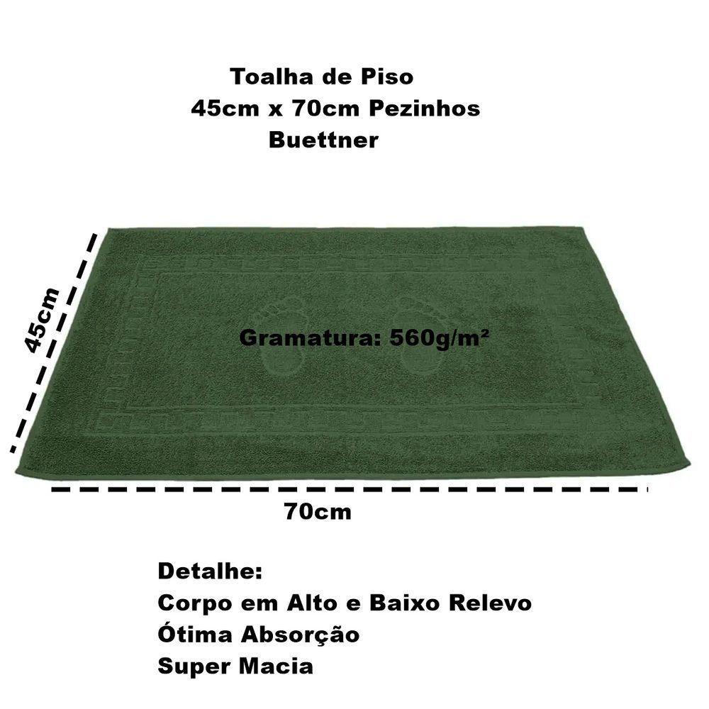 Toalha Piso Buettner Felpudo 100% Algodão Pezinhos 45cmx70cm Oliva - 3