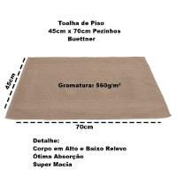 Toalha Piso Buettner Felpudo 100% Algodão Pezinhos 45cmx70cm Khaki - 3