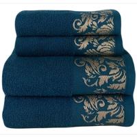 Jogo De Toalha Lmpeter Viena Petróleo (02 Banho + 02 Rosto) - 1