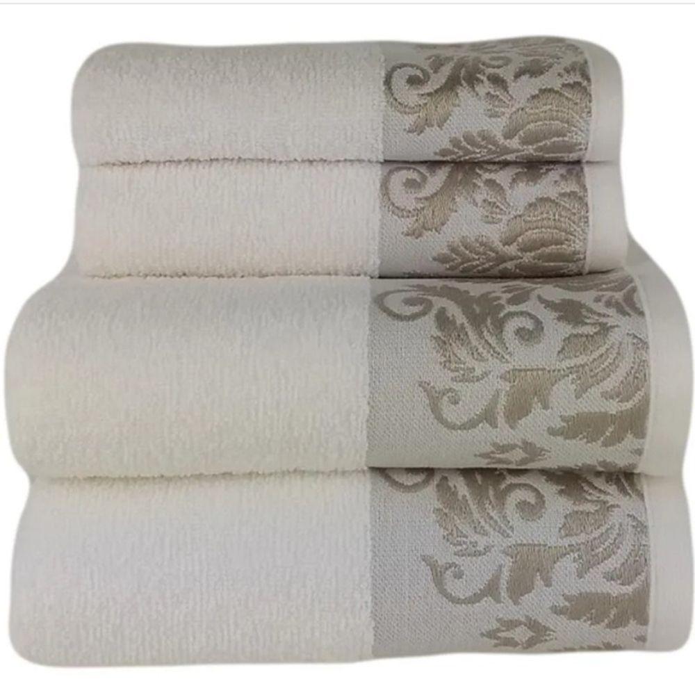 Jogo De Toalha Lmpeter Viena Branco (02 Banho + 02 Rosto) - 1