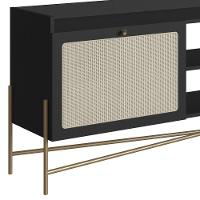 Rack Para Sala Bancada De Tv 65 Pol Pé Metal Arlo Nero-dourado - Mpozenato - 8