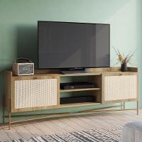 Rack Para Sala Bancada De Tv 65 Pol Pé Metal Arlo Hanover-dourado - Mpozenato - 2