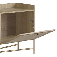 Rack Para Sala Bancada De Tv 65 Pol Pé Metal Arlo Hanover-dourado - Mpozenato - 7