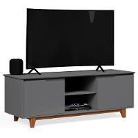 Rack Para Sala Bancada De Tv 55 Pol 139cm Flow Cinza - Ej Móveis - 1