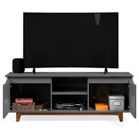 Rack Para Sala Bancada De Tv 55 Pol 139cm Flow Cinza - Ej Móveis - 5