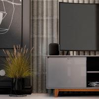 Rack Para Sala Bancada De Tv 55 Pol 139cm Flow Cinza - Ej Móveis - 7