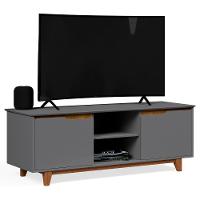 Rack Para Sala Bancada De Tv 55 Pol 139cm Flow Cinza - Ej Móveis - 10